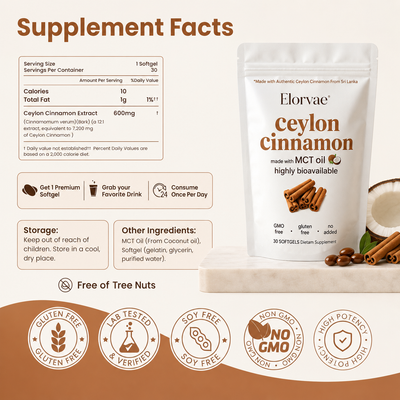 Ceylon Cinnamon 7200mg Equivalent W/ MCT Oil